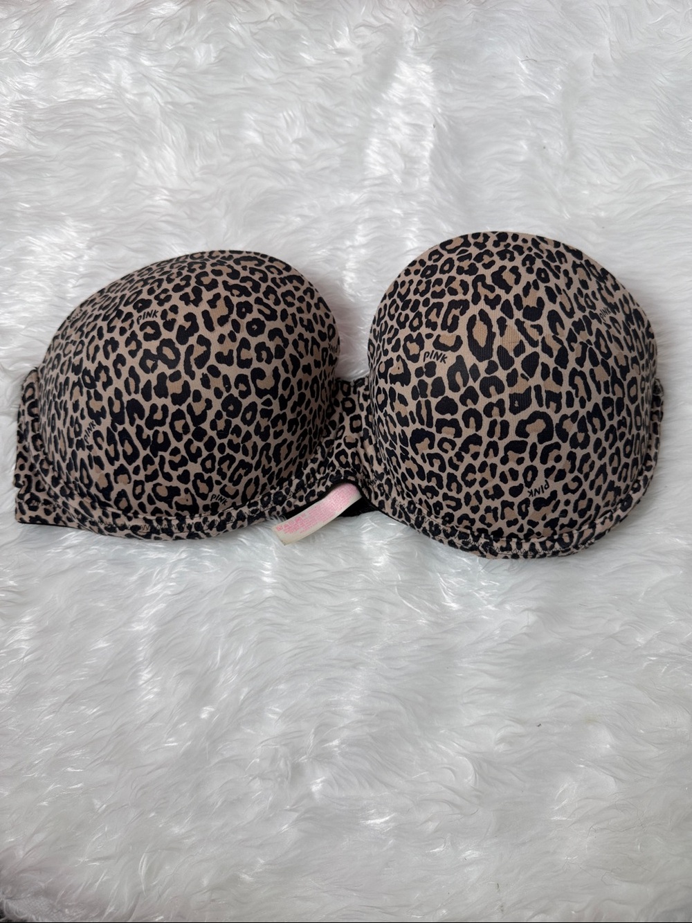 Pink Victoria secret Leopard Print Push-Up Bra - Pink